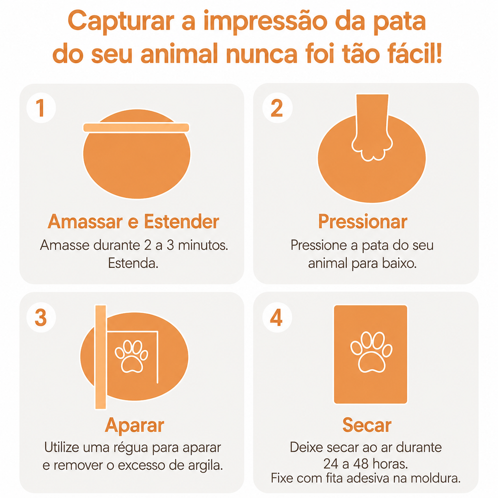 Kit de Moldura Fotográfica + Impressão da Pata