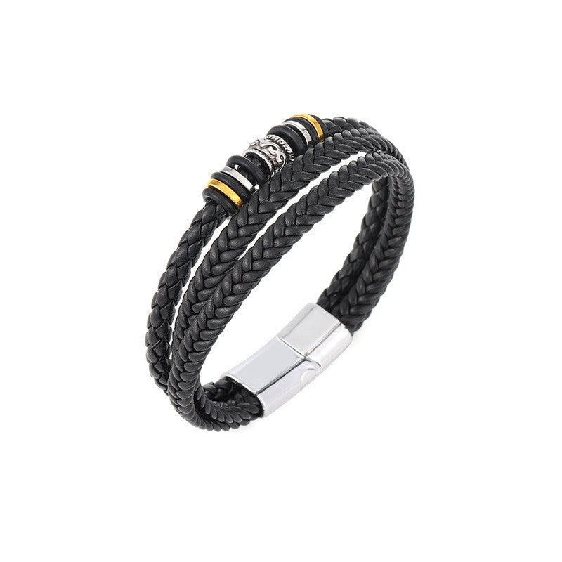 Pulseira Artesanal de Três Camadas