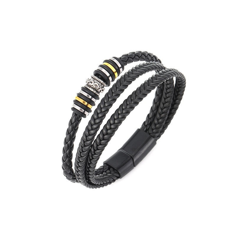 Pulseira Artesanal de Três Camadas