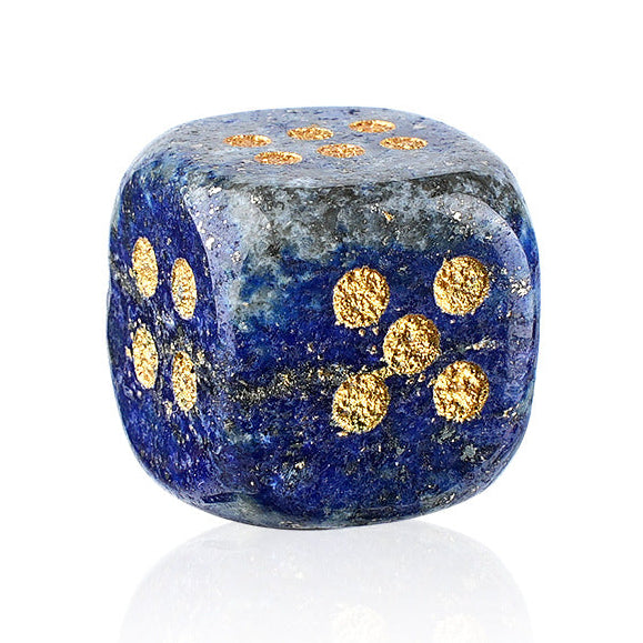 Dado de Pedra Semi‑Preciosa com Gravação a Laser