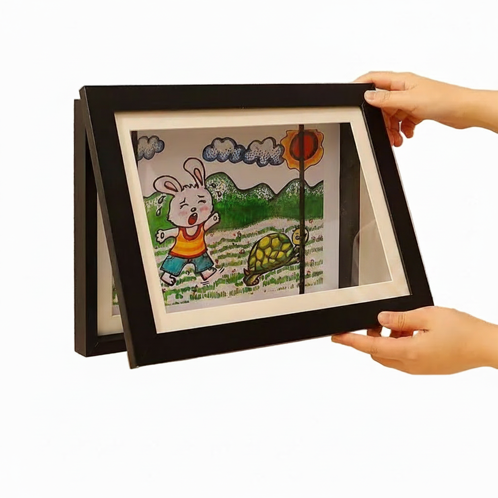 Moldura Criativa com Abertura Magnética (Expositor com Arquivo Interno até 150 folhas A4)
