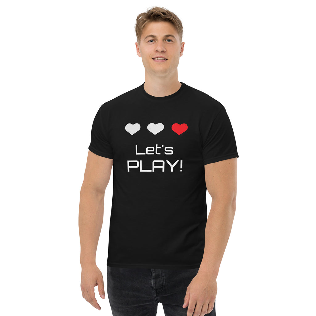 T‑shirt 100% Algodão Clássica - Unissexo (Preto) - Let's Play