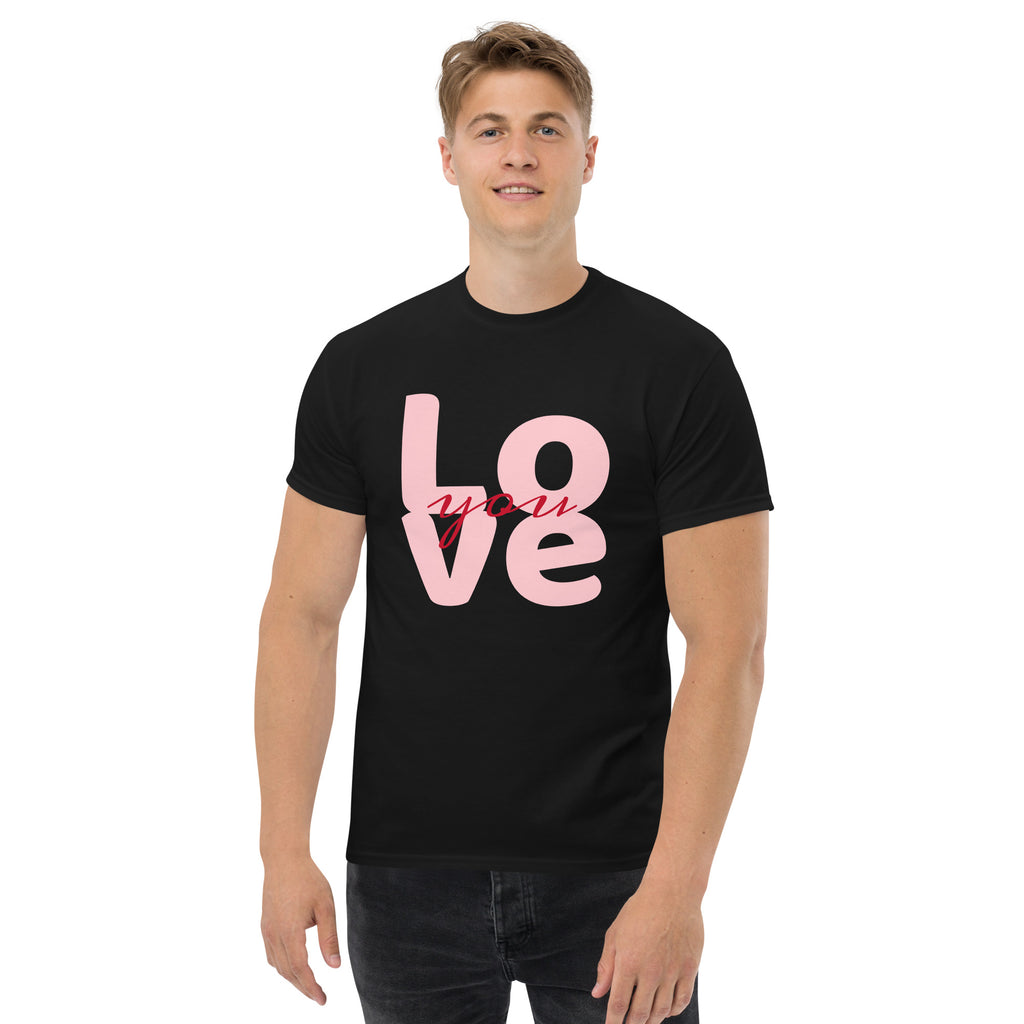 T‑shirt 100% Algodão Clássica - Unissexo (Preto) - Love You