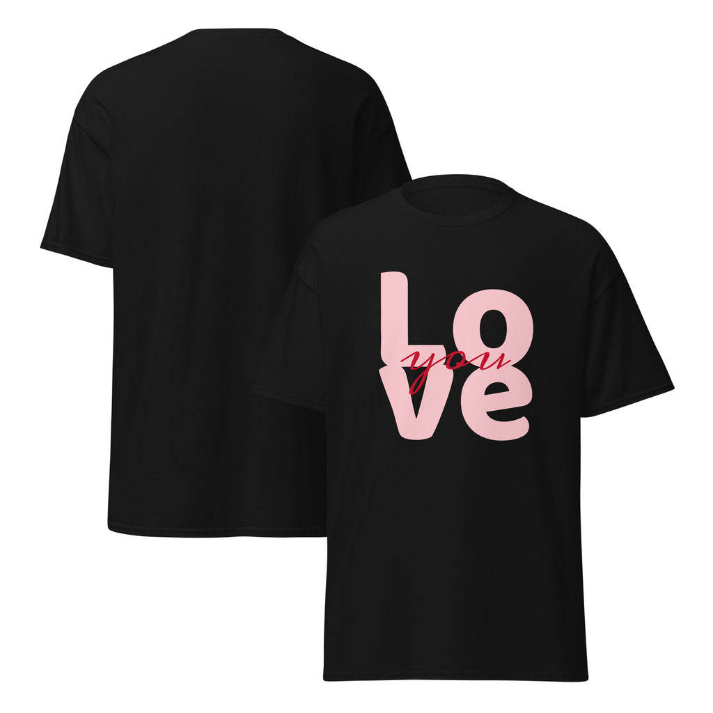 T‑shirt 100% Algodão Clássica - Unissexo (Preto) - Love You