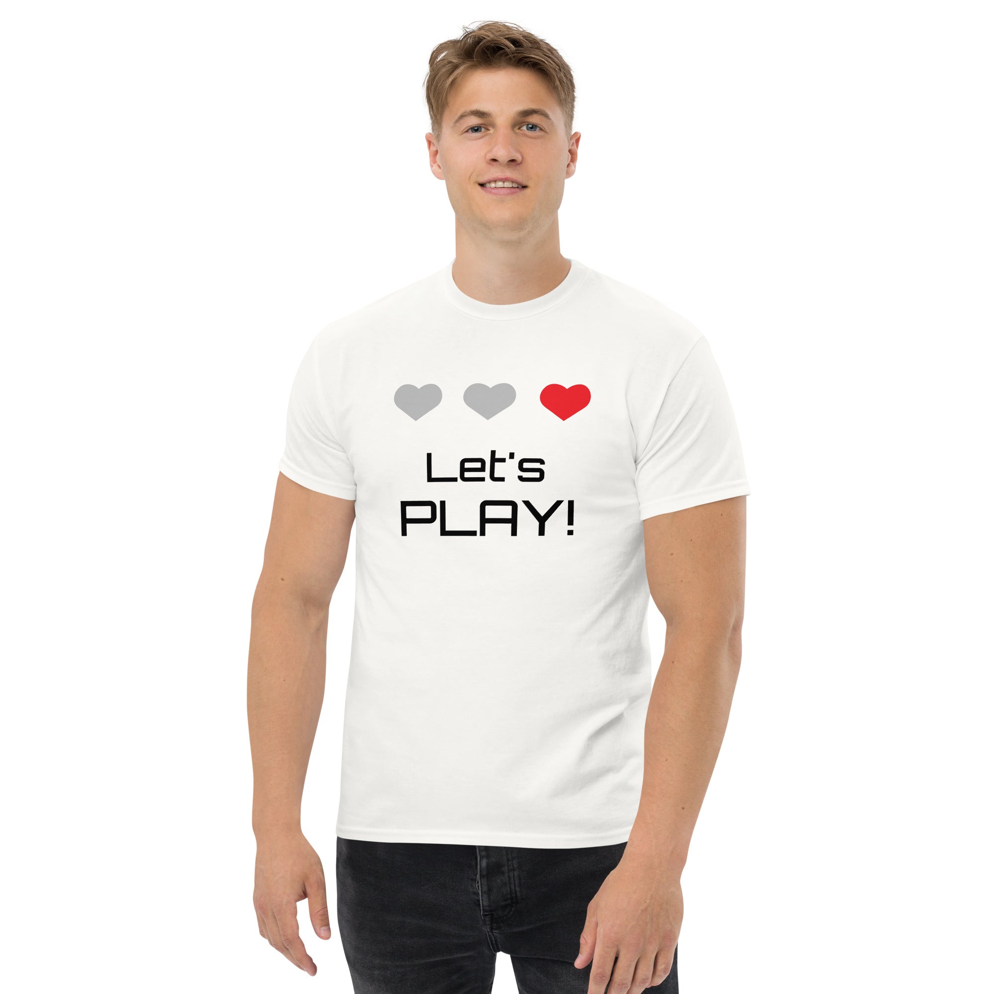 T‑shirt 100% Algodão Clássica - Unissexo (Branco) - Let's Play