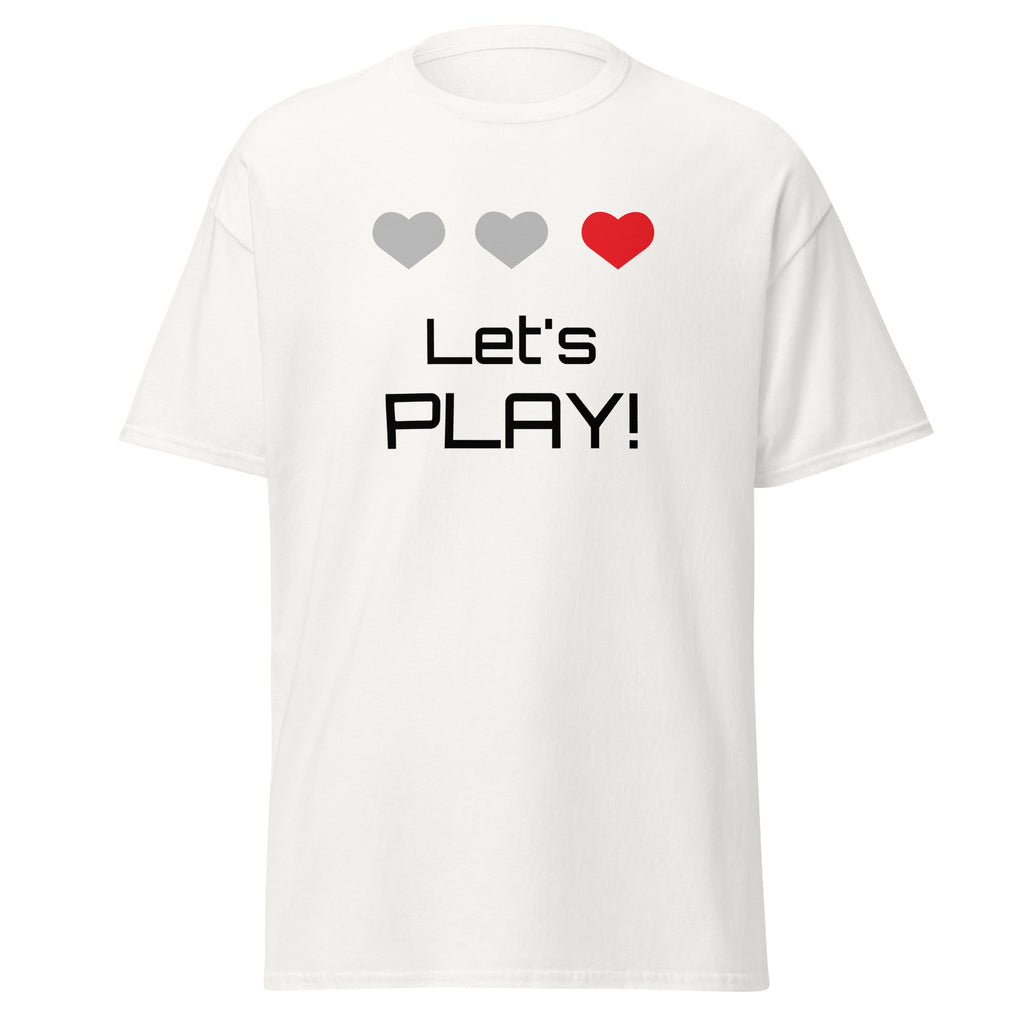 T‑shirt 100% Algodão Clássica - Unissexo (Branco) - Let's Play