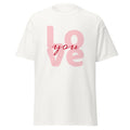 T‑shirt 100% Algodão Clássica - Unissexo (Branco) - Love You