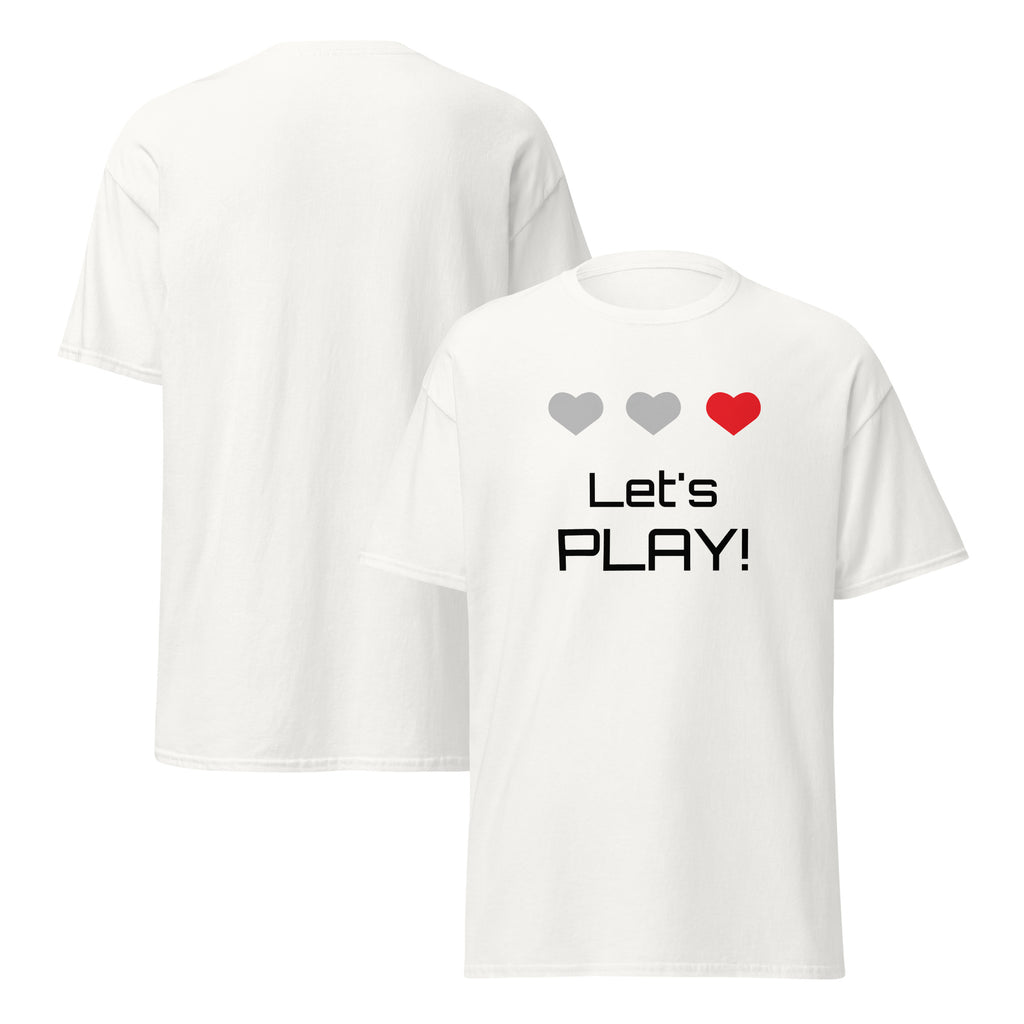 T‑shirt 100% Algodão Clássica - Unissexo (Branco) - Let's Play