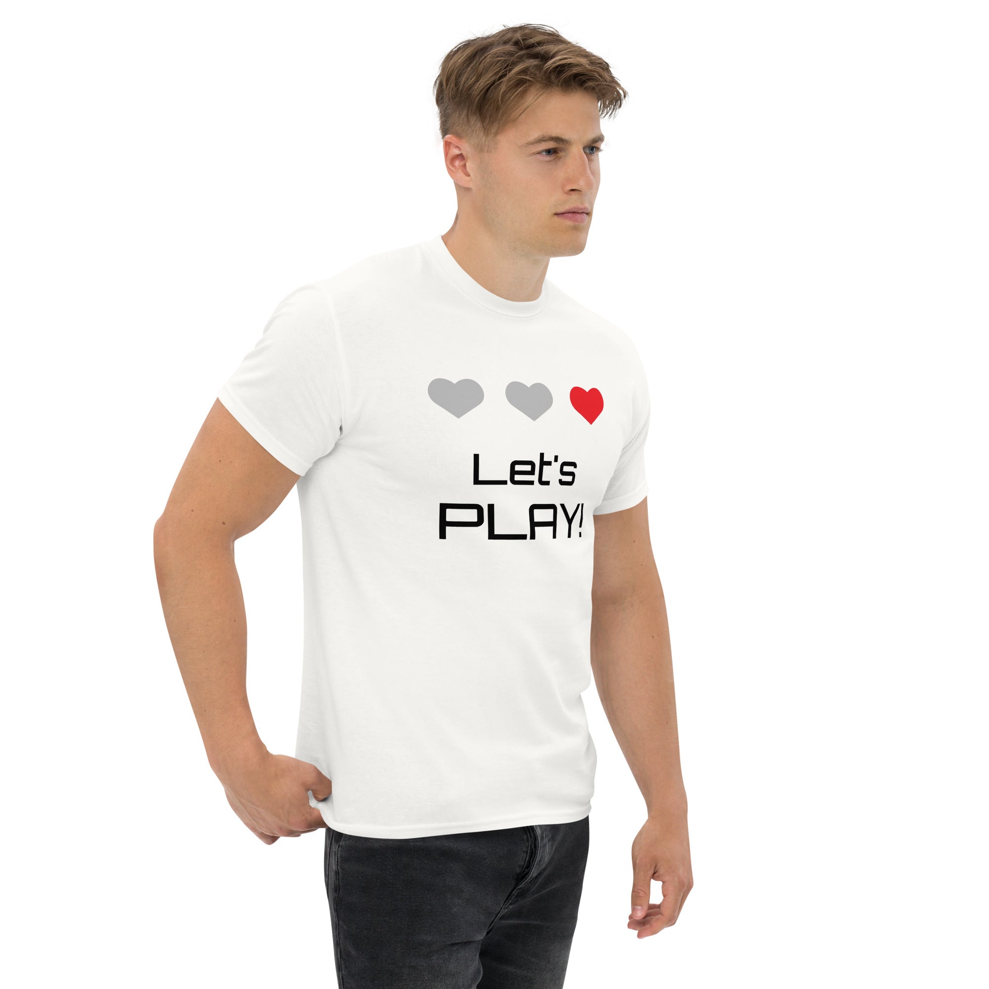 T‑shirt 100% Algodão Clássica - Unissexo (Branco) - Let's Play